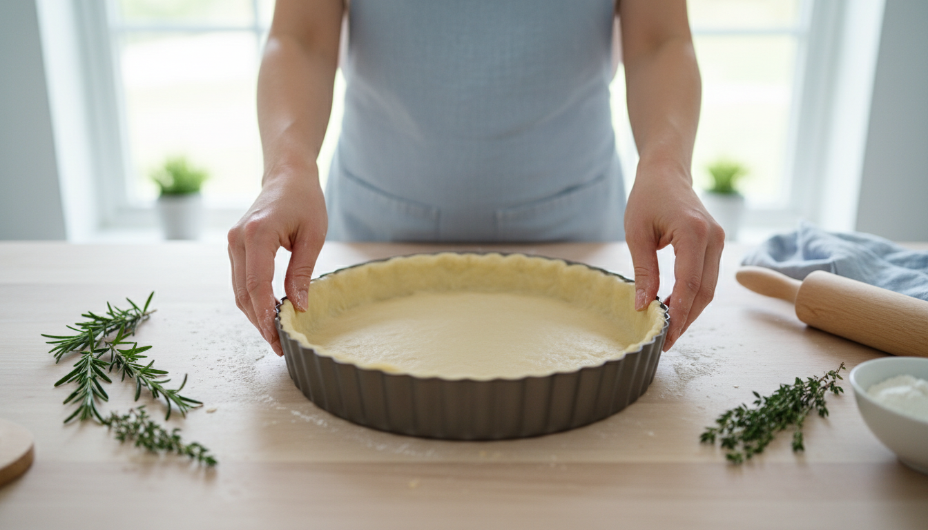 découvrez notre délicieuse quiche légère au thon, délicatement parfumée aux herbes fraîches, parfaite pour un repas savoureux et équilibré.