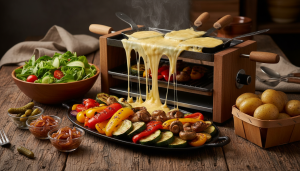 découvrez une délicieuse raclette végétarienne alliant saveurs gourmandes et ingrédients frais pour un repas convivial et réussi. idéal pour les amateurs de cuisine saine et savoureuse.