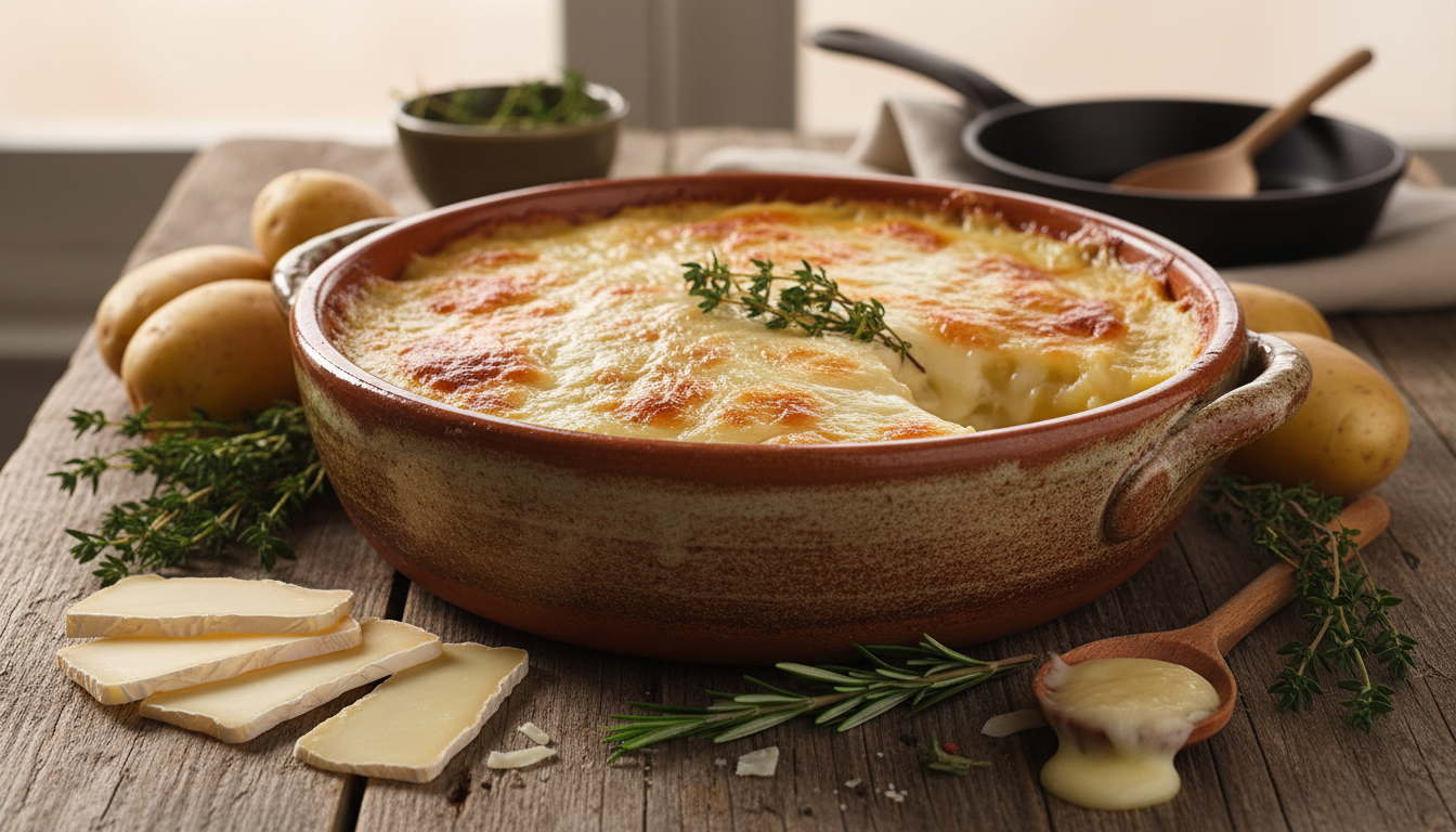 découvrez notre recette facile et gourmande de gratin de pommes de terre au fromage à raclette, parfaite pour un repas réconfortant et savoureux en famille.