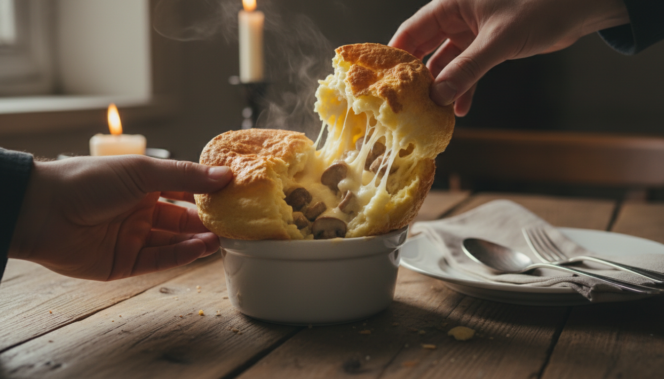 découvrez la recette facile et gourmande du délicieux soufflé aux champignons de paris et fromage fondant, parfait pour régaler toute la famille.