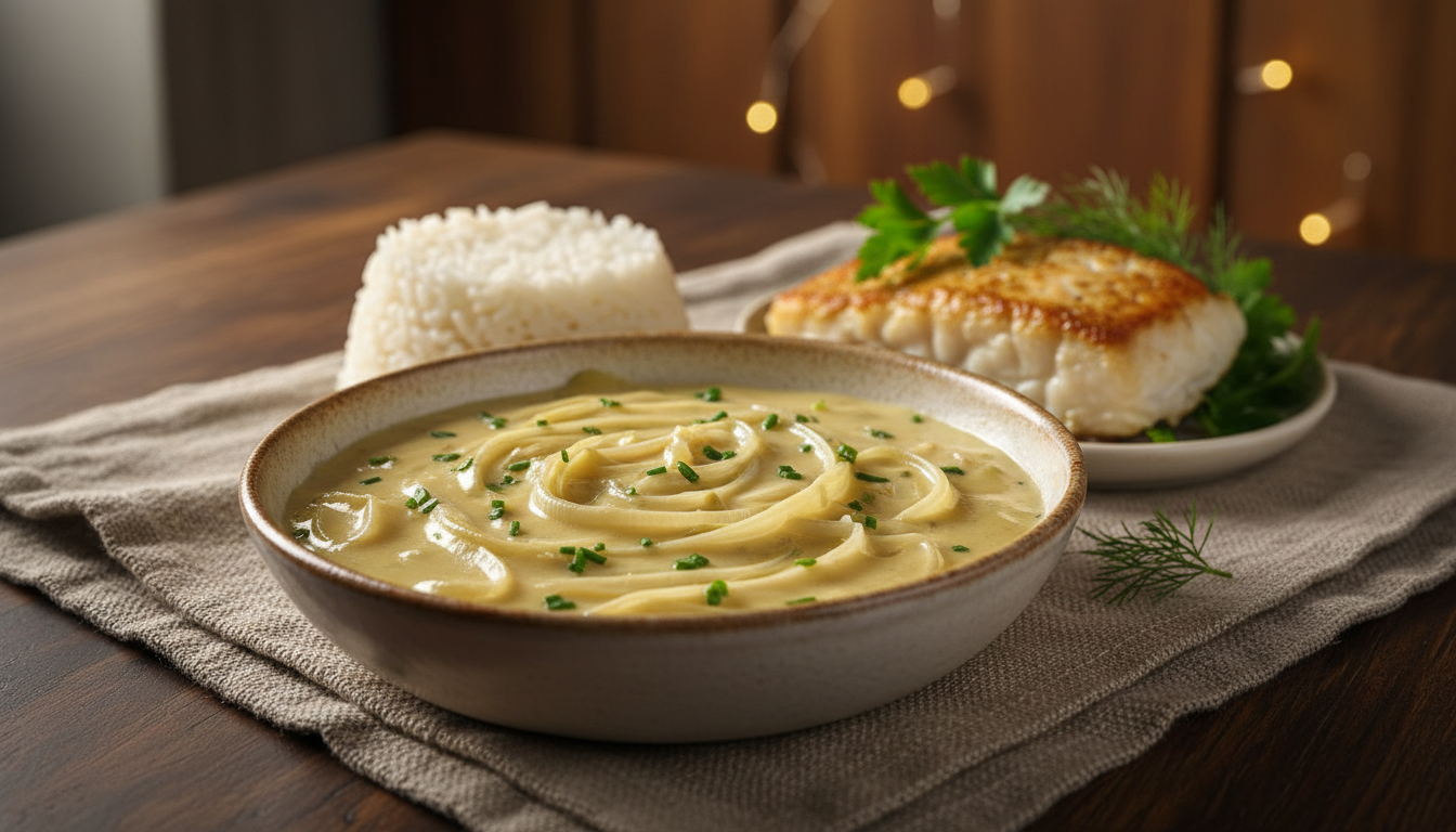 découvrez notre fondue de poireaux onctueuse, l'accompagnement idéal pour sublimer riz, poisson et séduire même les plus réticents avec sa douceur et sa saveur délicate.