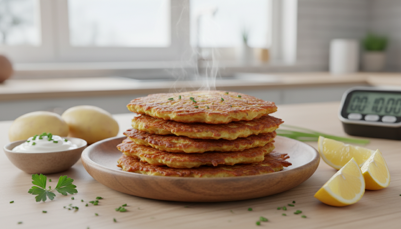 découvrez la recette rapide et légère des galettes de pommes de terre croustillantes prêtes en 10 minutes, parfaites pour régaler toute la famille facilement.