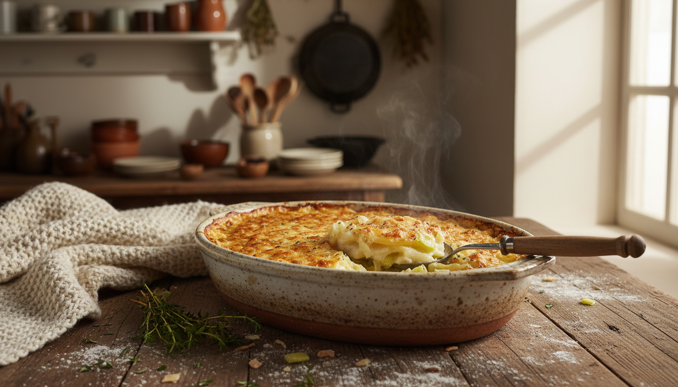découvrez notre gratin de pommes de terre aux poireaux, un classique rustique et réconfortant qui séduit les tables cet hiver, remplaçant doucement les lasagnes.