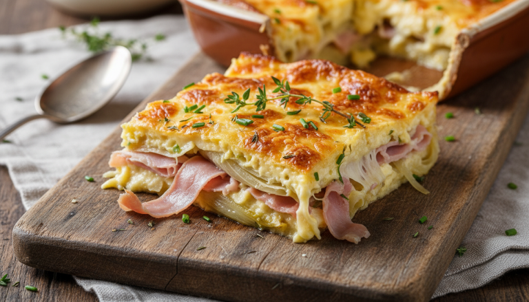découvrez notre recette de gratin d’endives au jambon, un plat chaud, crémeux et ultra réconfortant, parfait pour savourer un moment gourmand en famille.