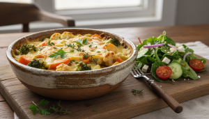 découvrez notre gratin poireaux et haricots blancs, une recette végétarienne simple et savoureuse avec seulement trois ingrédients du placard pour une explosion de douceur.