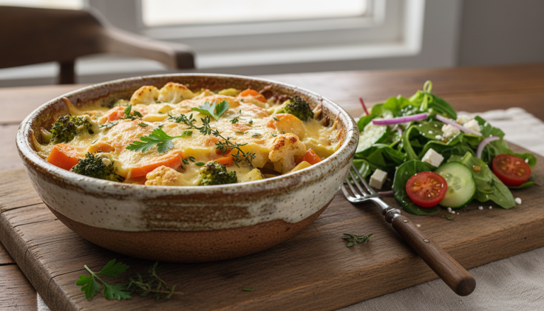 découvrez notre gratin poireaux et haricots blancs, une recette végétarienne simple et savoureuse avec seulement trois ingrédients du placard pour une explosion de douceur.