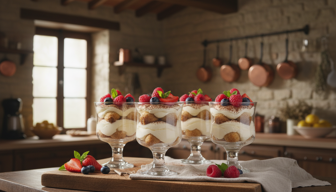 découvrez ce tiramisu léger et savoureux, où le mascarpone est remplacé par un ingrédient secret pour une version à moitié moins calorique. un dessert gourmand qui allie plaisir et légèreté !