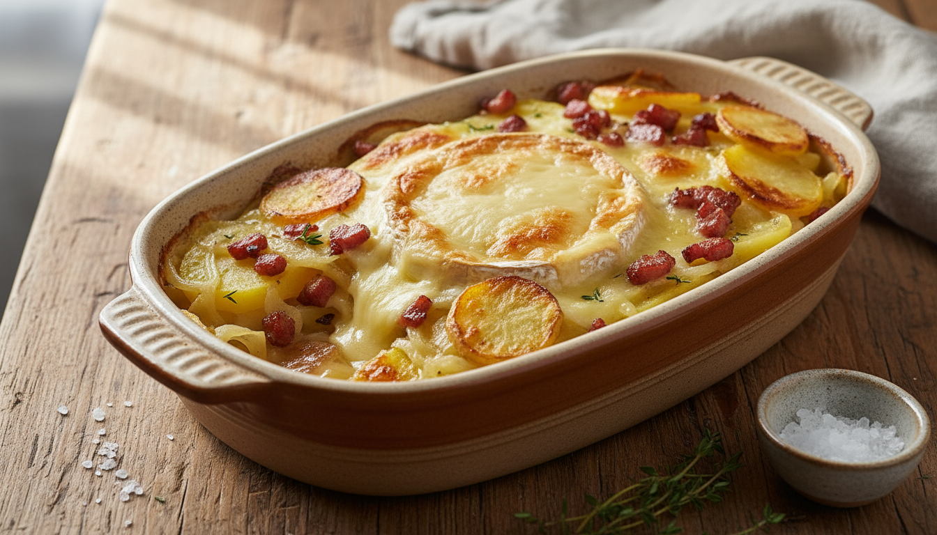 découvrez une recette originale de tartiflette revisitée avec du camembert fondant, pour un plat savoureux et réconfortant qui surprendra vos papilles.