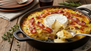 découvrez notre recette revisitée de la tartiflette avec du camembert fondant pour un plat savoureux et original qui ravira vos papilles.