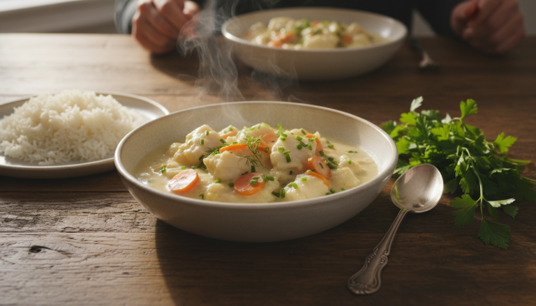 découvrez la blanquette de poisson, un plat réconfortant qui transforme les sceptiques en amateurs, parfait pour régaler toute la famille en seulement 30 minutes.