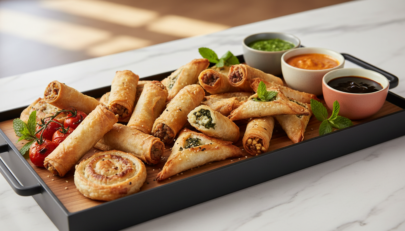 découvrez mes roulés croustillants à la pâte filo, une recette rapide et facile prête en 15 minutes pour un apéro savoureux et réussi à coup sûr.