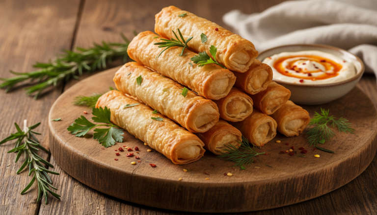 découvrez ma recette express de roulés croustillants à la pâte filo, prêts en 15 minutes, pour un apéritif rapide et savoureux qui séduira vos invités.