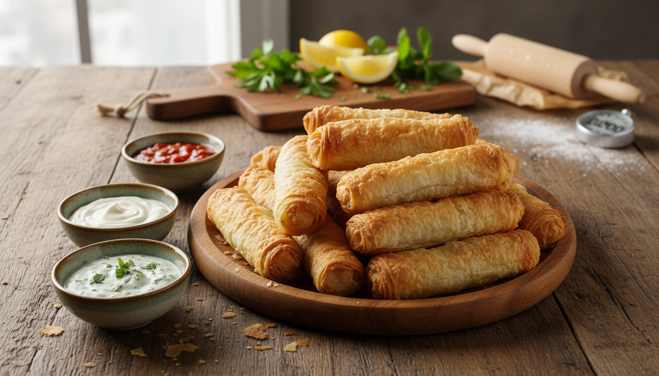 découvrez ma recette express de roulés ultra croustillants à la pâte filo, prêts en seulement 15 minutes, pour un apéro réussi et convivial.