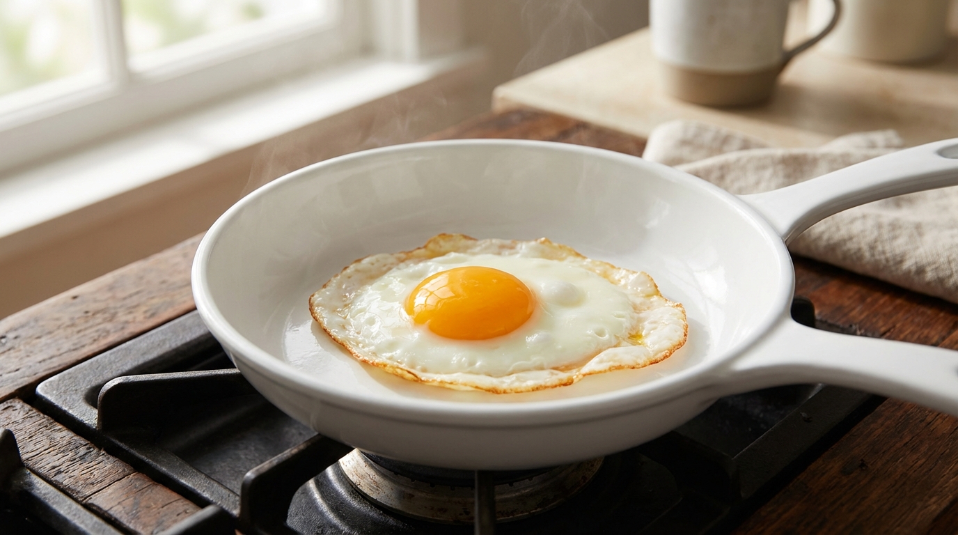découvrez une technique surprenante pour cuire parfaitement vos œufs au plat avec un jaune délicieusement coulant à chaque fois.