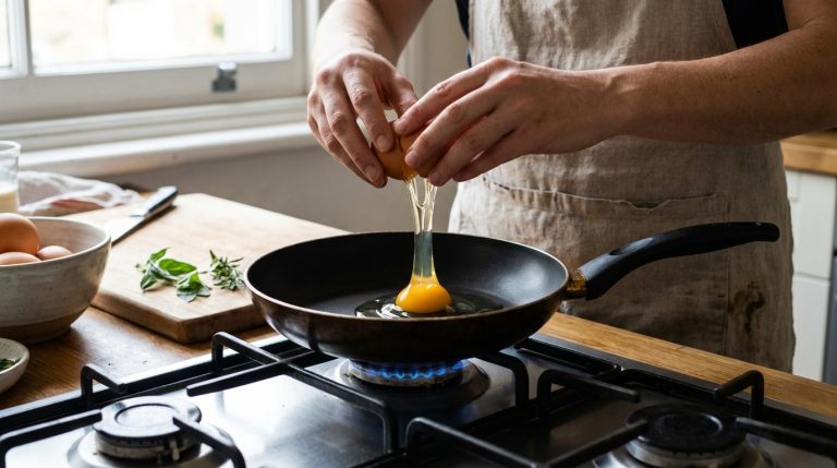 découvrez une méthode simple et surprenante pour réussir des œufs au plat avec un jaune parfaitement coulant à chaque fois.