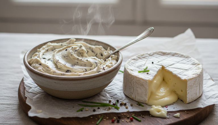 découvrez le brie truffé maison de noémie honiat, une alliance parfaite d'élégance et de gourmandise à prix doux pour sublimer votre plateau de fromages.