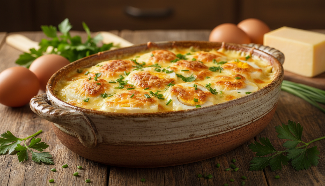 découvrez notre recette simple et économique de gratin d'œufs durs, un plat gourmand qui ravit toute la famille, petits et grands.