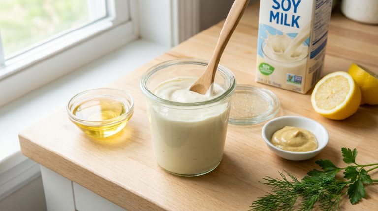 découvrez la recette inratable de la mayonnaise sans œuf, simple et rapide à réaliser pour réussir à coup sûr une sauce onctueuse et savoureuse.