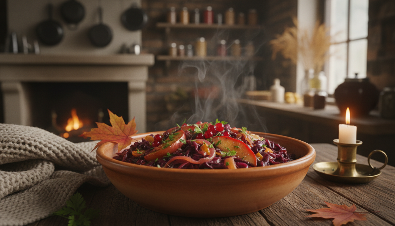 découvrez notre recette de mijoté de chou rouge à la pomme et vin rouge, une préparation légère et équilibrée qui allie saveurs délicates et douceur fruitée pour un repas sain et savoureux.