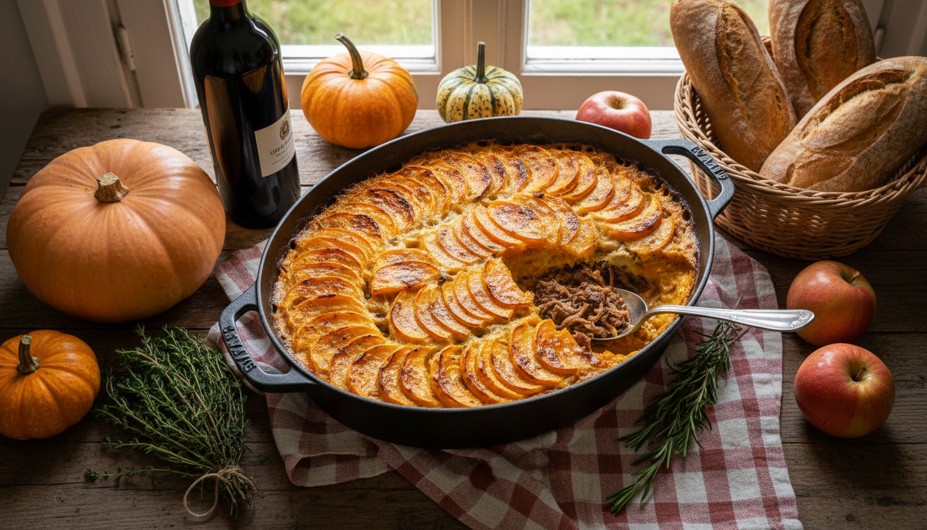 découvrez notre recette de parmentier léger alliant la douceur fondante du potiron à la saveur généreuse du steak haché pour un repas express et gourmand.