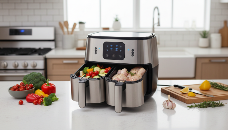 découvrez la philips airfryer série 3000 avec double panier 9l, alliant technologie rapidair pour une cuisson saine, rapide et sans huile. idéale pour préparer vos repas favoris facilement.