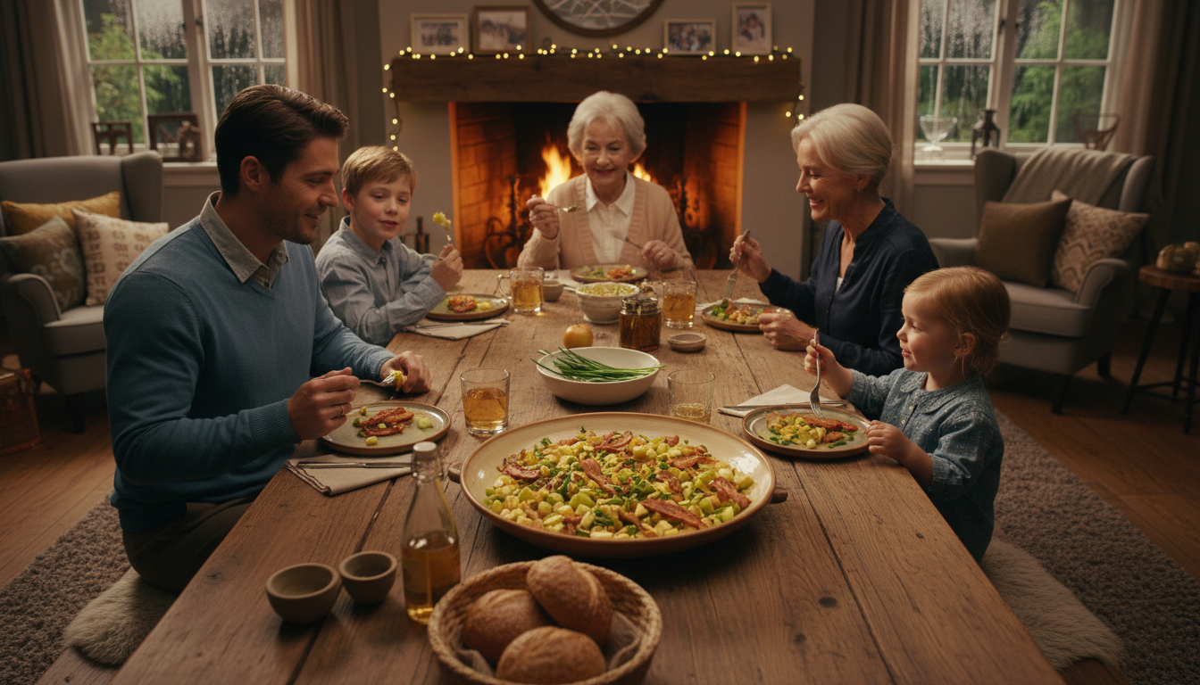 découvrez une poêlée hivernale aux poireaux, pommes et lardons, une recette simple et savoureuse parfaite pour réchauffer et réunir toute la famille autour d'un repas convivial.