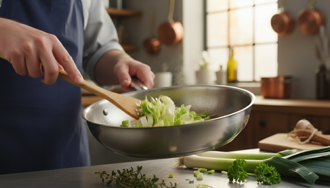 découvrez l'astuce express d'un chef 3 étoiles pour préparer des poireaux délicieux en seulement 3 minutes et sublimer ce légume en un éclair.