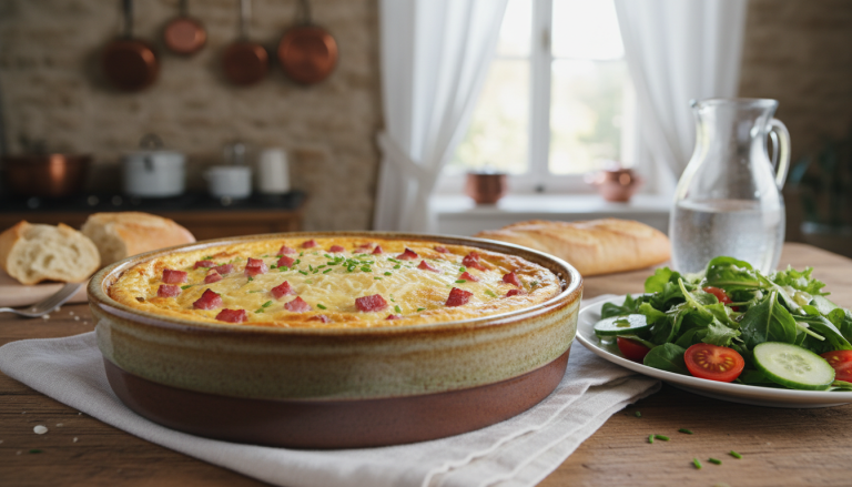 découvrez une recette facile et saine de quiche sans gluten jambon-gruyère sans pâte, légère et savoureuse, parfaite pour un repas gourmand et équilibré.