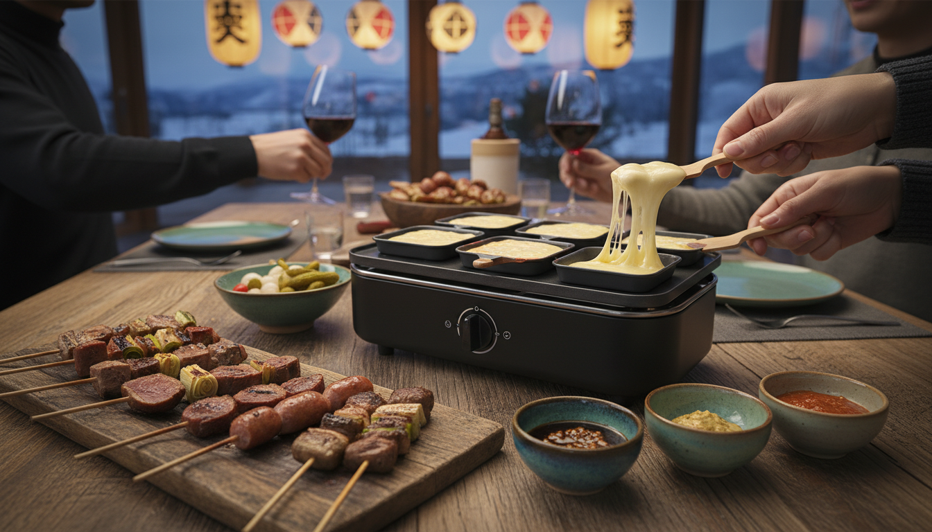 découvrez la raclette revisitée en trio yakitori, une explosion de saveurs originales et gourmandes qui ravira vos papilles.