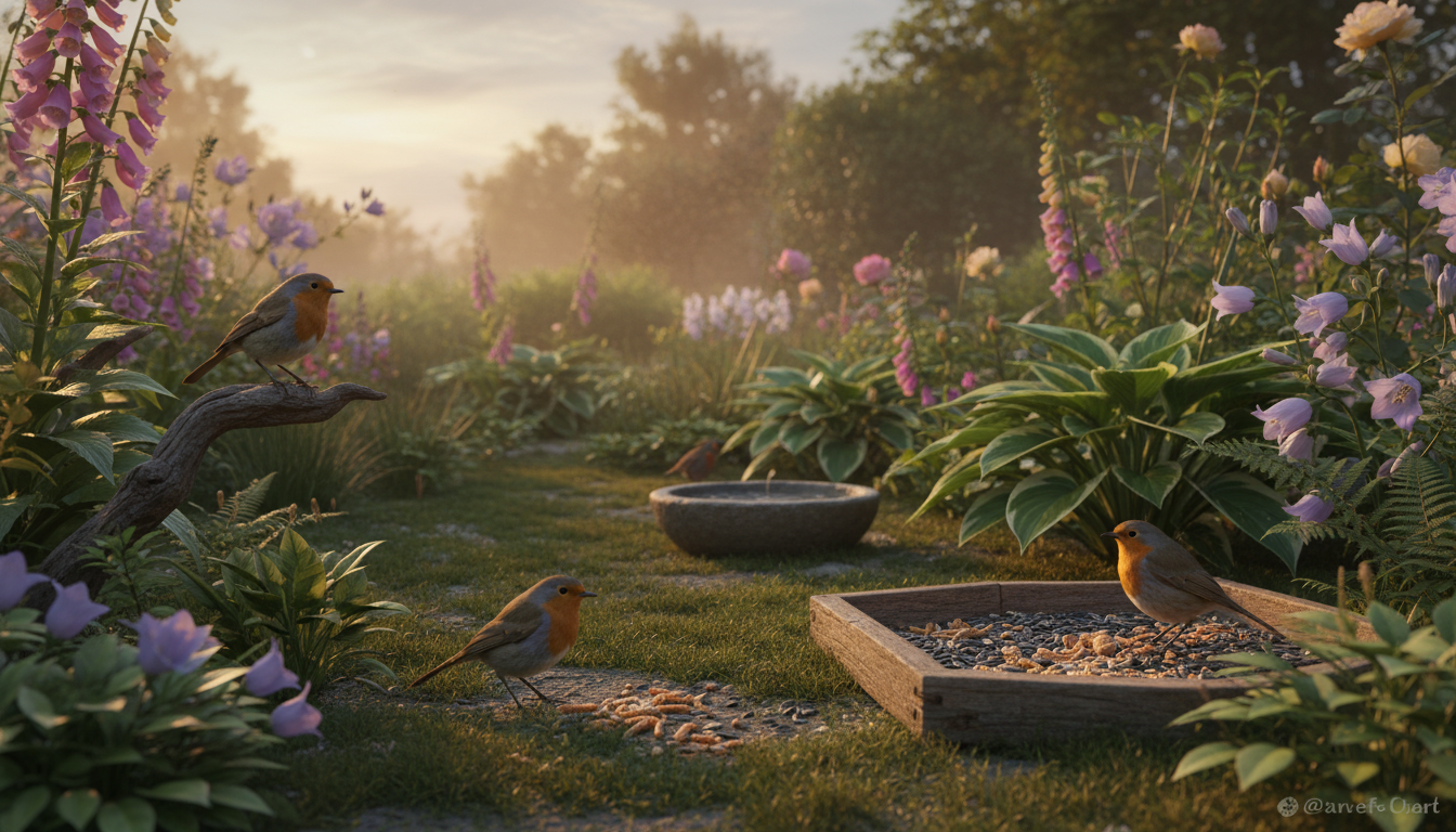 découvrez ce soir l'aliment à seulement 3 centimes que la plupart des jardiniers négligent et qui attire les rouges-gorges dans votre jardin pour un écosystème naturel et vivant.