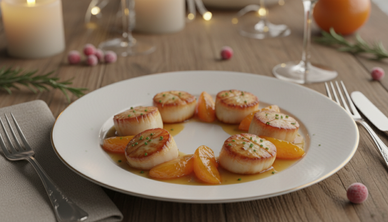 découvrez la recette gourmande de saint-jacques aux clémentines, une entrée de fête raffinée et savoureuse pour émerveiller vos invités.