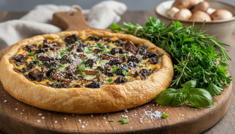 découvrez la recette de la tarte croustillante aux champignons et ricotta, un plat parfumé et réconfortant parfait pour réchauffer vos repas d’hiver.