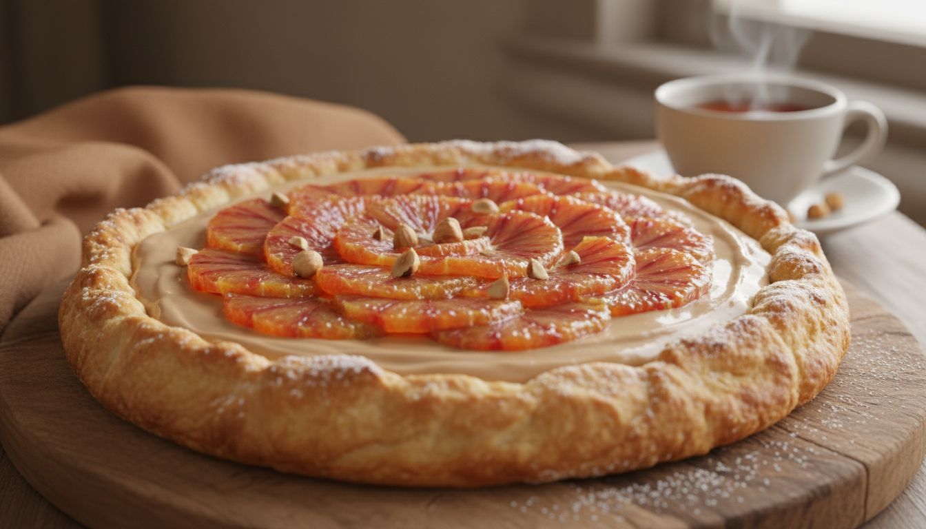 découvrez la tarte gourmande à la crème de noisettes et orange, une alliance surprenante et délicieuse qui ravira les passionnés de douceurs et les amateurs de saveurs originales.