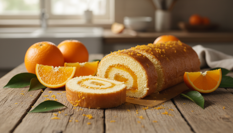 découvrez la torta de l'orange, un gâteau roulé portugais moelleux et délicieux, facile et rapide à préparer en seulement 15 minutes. parfait pour toutes vos envies gourmandes !