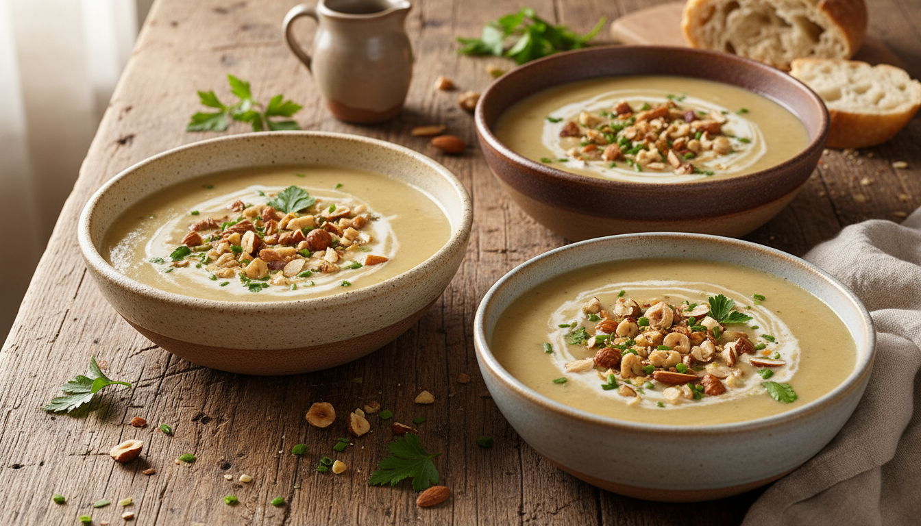 découvrez notre velouté onctueux de topinambours, une recette parfaite pour réchauffer vos soirées d'hiver avec douceur et convivialité. une alliance gourmande et réconfortante à savourer en famille ou entre amis.