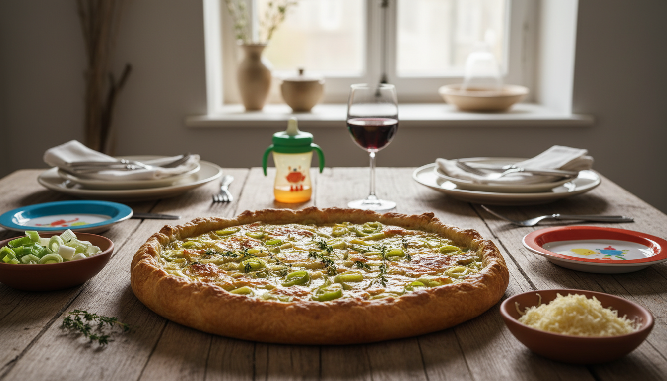 découvrez notre tarte rustique aux poireaux et comté, un plat familial savoureux qui séduit petits et grands grâce à sa simplicité et son goût authentique.