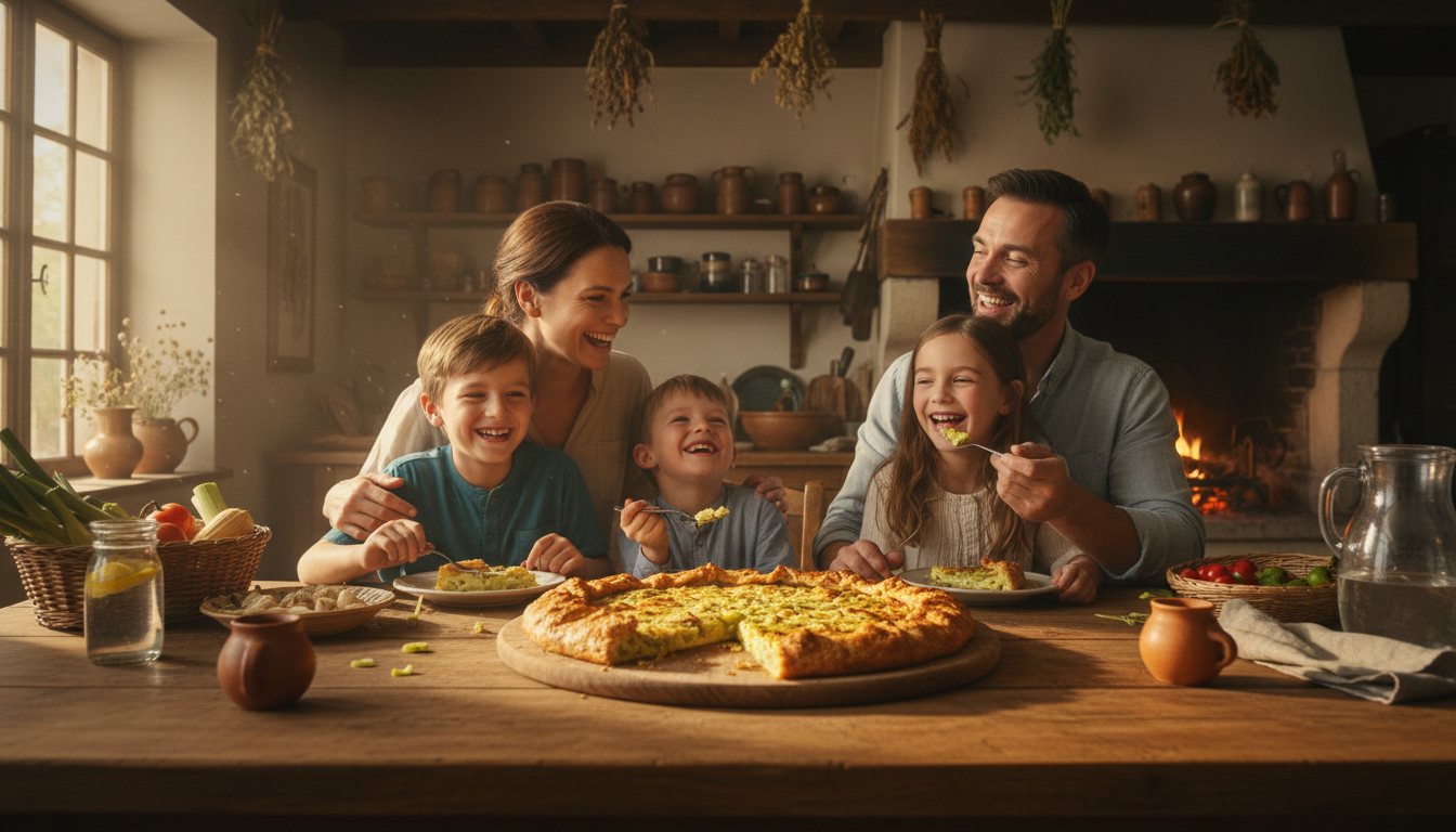 découvrez la recette facile et savoureuse de la tarte rustique aux poireaux et comté, un plat familial qui séduit petits et grands à chaque repas.