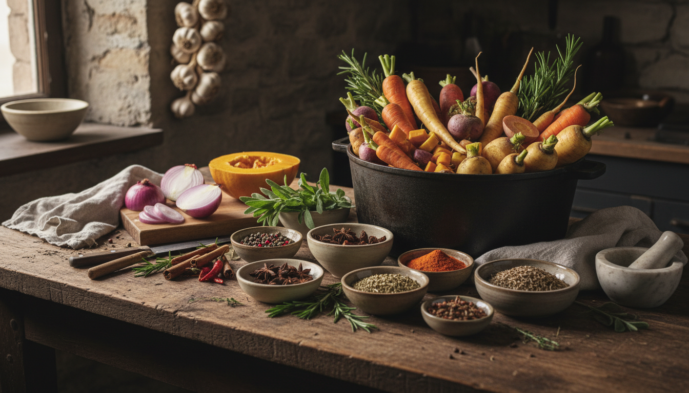 découvrez notre velouté hivernal aux épices douces et légumes réconfortants, une recette légère et savoureuse qui vous enveloppe de douceur et de bien-être pendant les mois froids.
