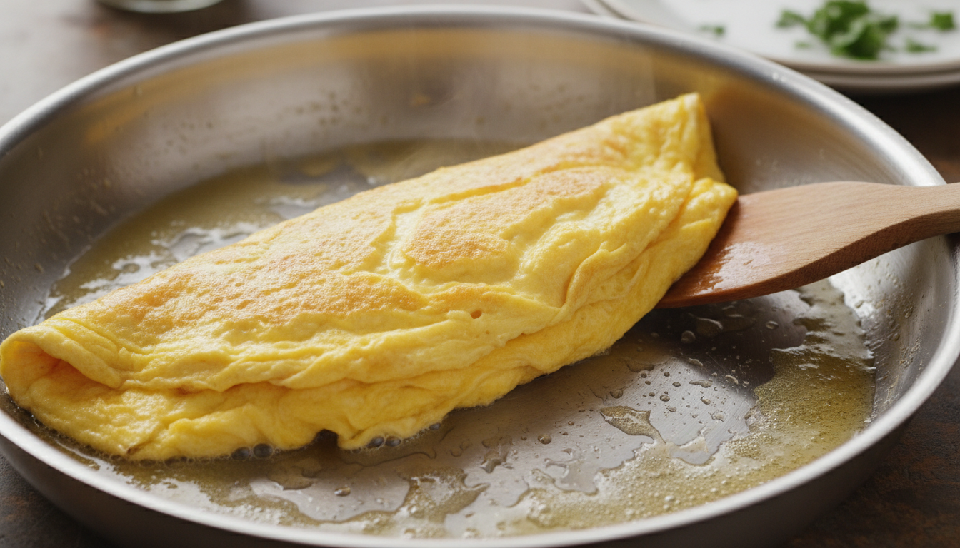 découvrez une omelette soufflée délicieuse et surprenante à base de trois œufs et une pomme de terre, parfaite pour réchauffer vos soirées d’hiver avec un effet waouh garanti.