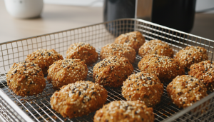 découvrez des bouchées apéritives croustillantes à l'extérieur et fondantes à l'intérieur, préparées grâce à l'airfryer sans utiliser une goutte d'huile. une gourmandise saine et savoureuse pour vos moments conviviaux.