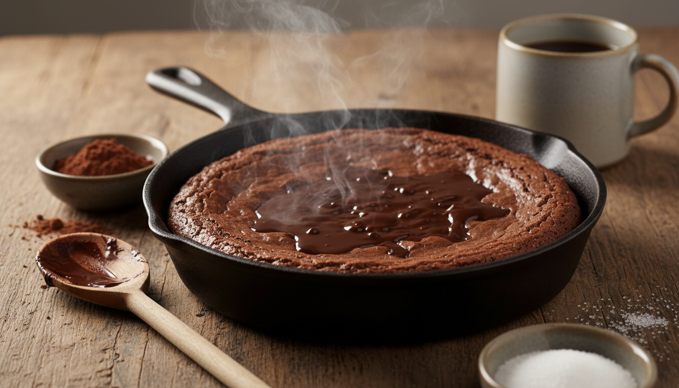 découvrez notre recette facile de brownie fondant sans four, préparé à la poêle pour un goûter gourmand et rapide qui ravira tous les palais.