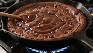 découvrez notre recette facile de brownie fondant sans four, préparé à la poêle pour un goûter gourmand et rapide à réaliser, qui ravira petits et grands.