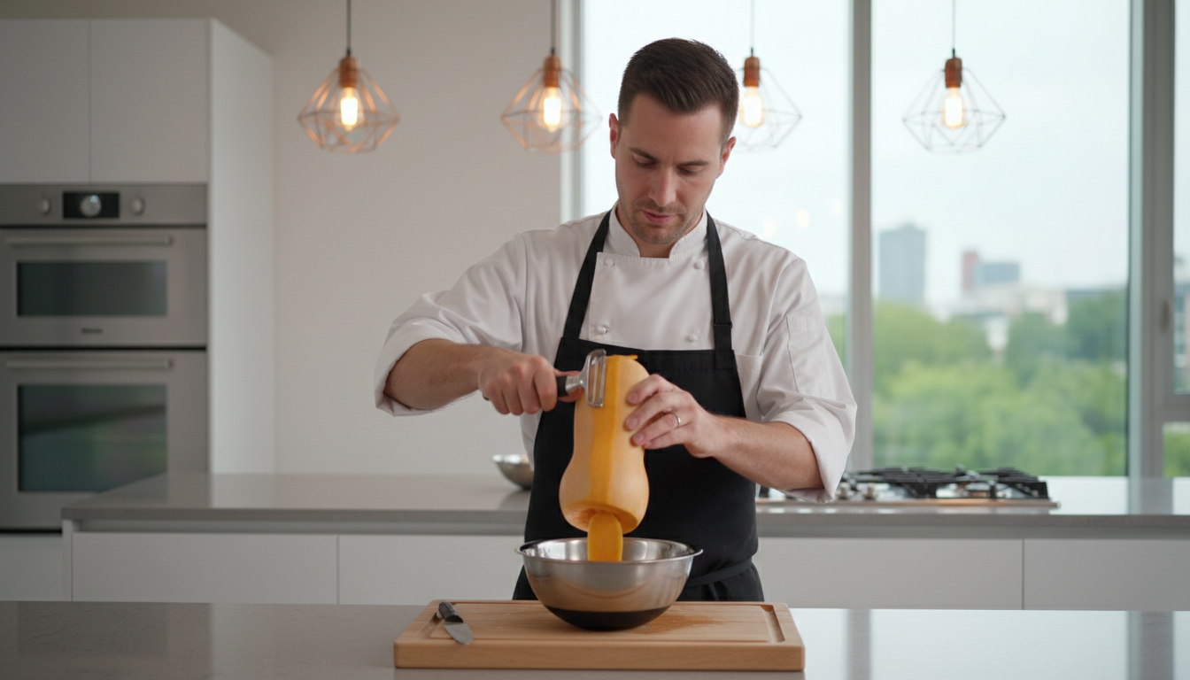 découvrez l'astuce simple et infaillible des chefs pour éplucher la butternut sans effort ni risque, et cuisinez facilement ce délicieux légume d'automne.