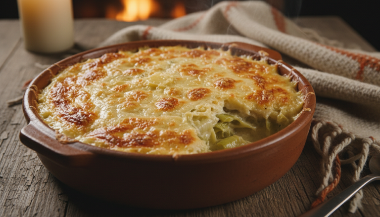 découvrez notre gratin de poireaux onctueux et doré, une recette réconfortante parfaite pour réchauffer vos soirées d'hiver avec douceur et saveurs.