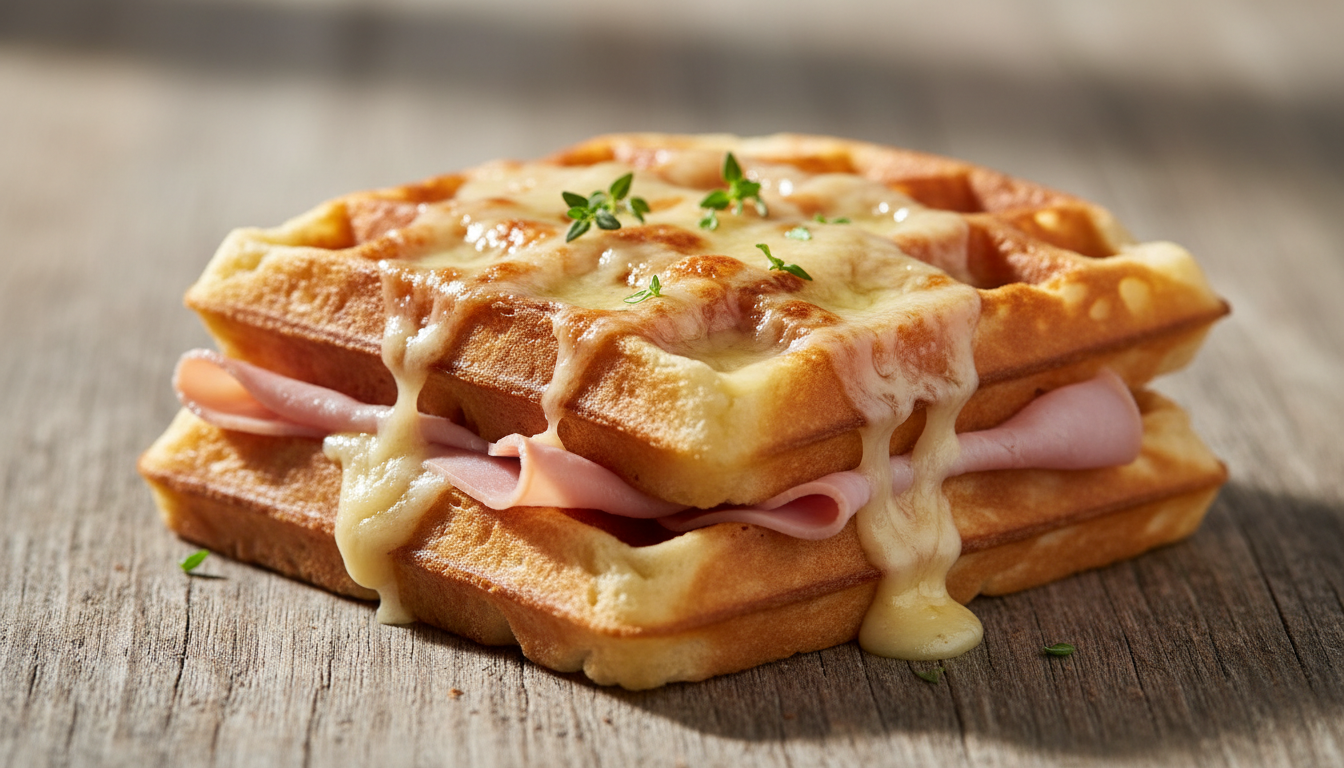 découvrez nos croques gourmands légers alliant jambon maigre et emmental allégé, servis sur des gaufres croustillantes pour un plaisir savoureux et équilibré.