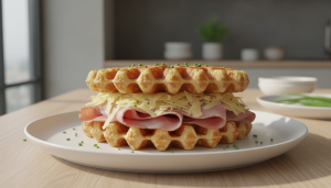 découvrez nos croques gourmands légers alliant jambon maigre et emmental allégé, servis sur des gaufres croustillantes pour une pause savoureuse et équilibrée.