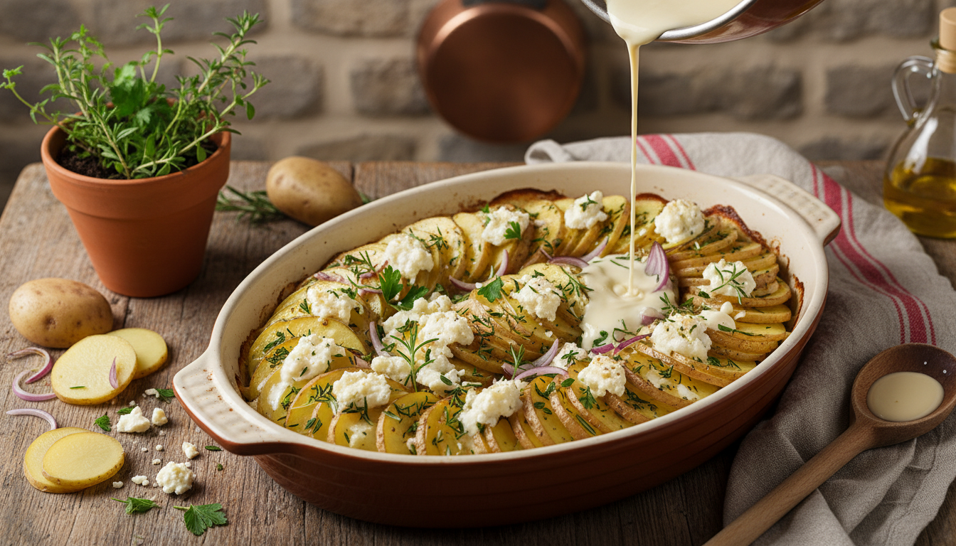savourez la recette facile et gourmande des pommes de terre au chèvre, un plat délicieux à tester absolument pour régaler vos papilles.