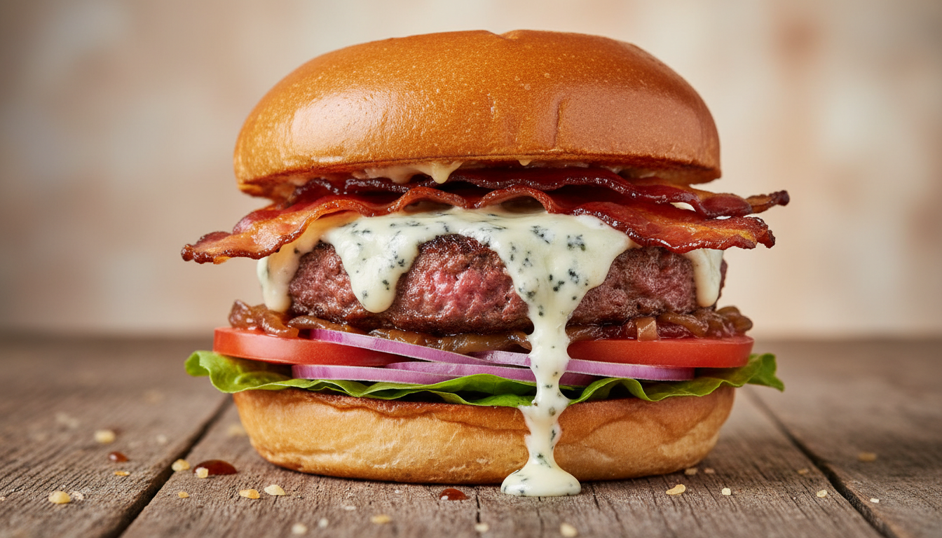 découvrez notre recette exclusive de hamburger au fromage bleu, alliant saveurs originales et plaisir gourmet pour une expérience culinaire unique et raffinée.