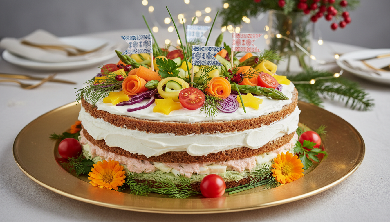 découvrez notre sandwich cake au thon, légumes croquants et fromage de chèvre frais, une recette gourmande et fraîche idéale pour vos repas légers et conviviaux.