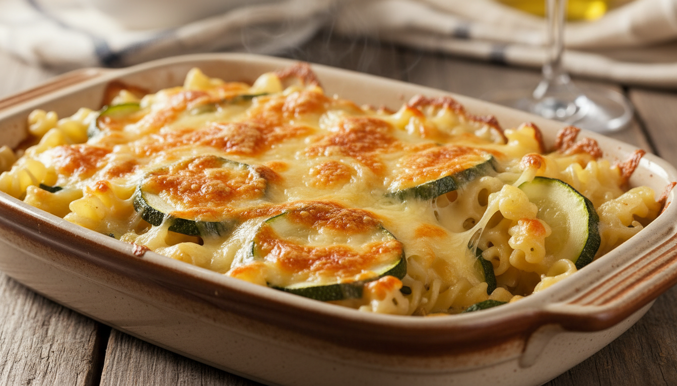 découvrez notre recette gourmande de gratin de courgettes et macaronis au fromage à raclette, un délice fondant parfait pour réchauffer vos repas en toute simplicité.